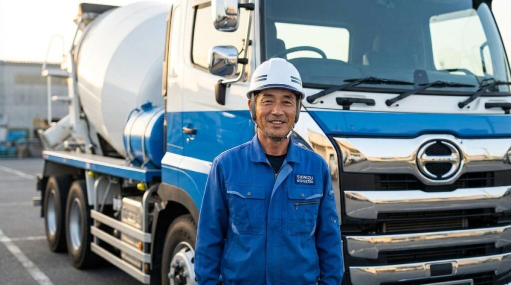 生コン輸送を支えるミキサー車とドライバー